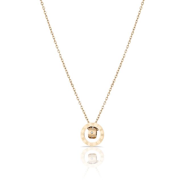 Lant auriu, Daniel Klein, pentru dama, din otel inoxidabil, DKJ.2.4005-3