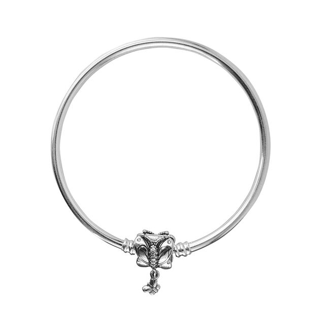 Bratar argint pentru talismane fixa, lungime 18 cm