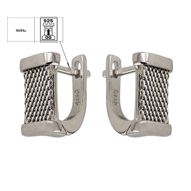 Cercei argint deosebiti cu inchizatoare englezeasca