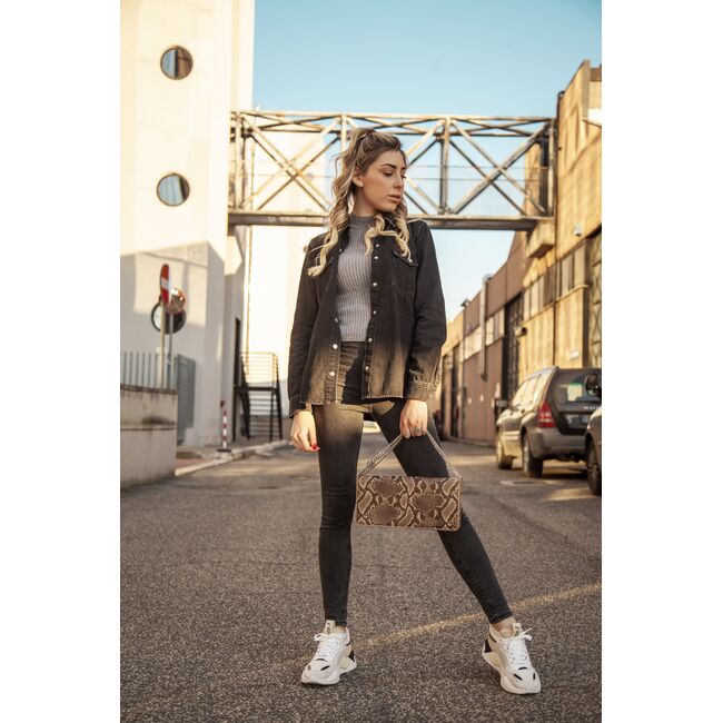 Poseta maro din piele ecologica Diana