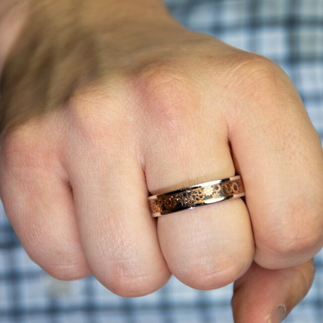 Inel argint barbati email cu insertii marimea 67