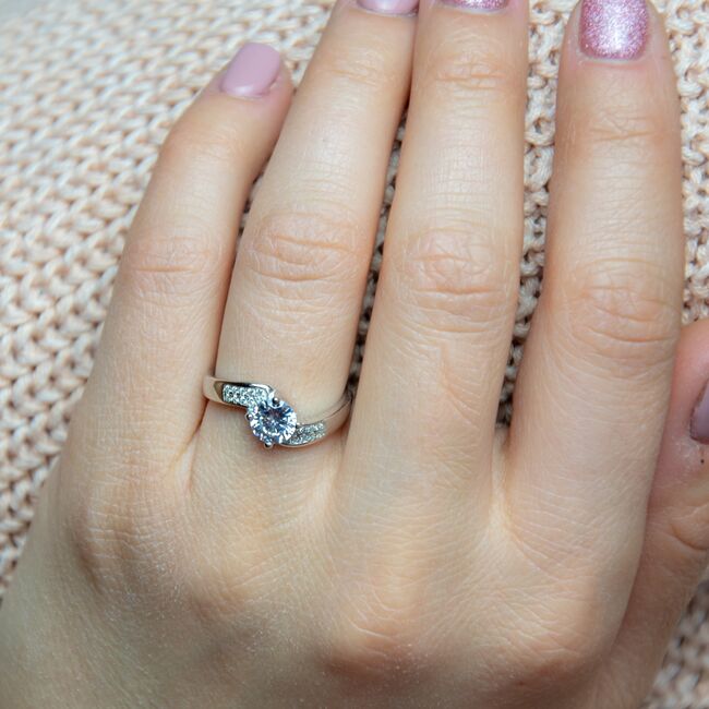 Inel argint logodna Nara marimea 53