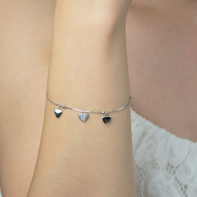 Bratara argint inima Hayat