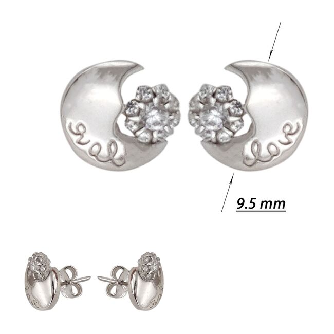 Cercei argint semiluna Adda