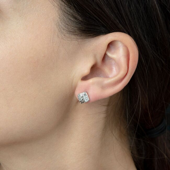 Cercei argint patrati Adeea