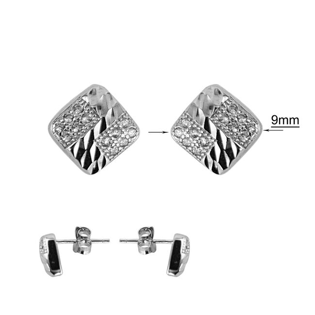 Cercei argint patrati Adeea