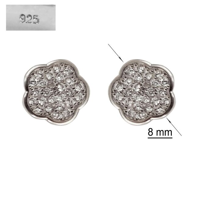 Cercei argint floare Cicek