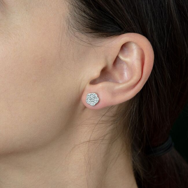 Cercei argint floare Cicek