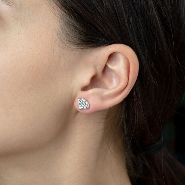 Cercei argint diamant Royal