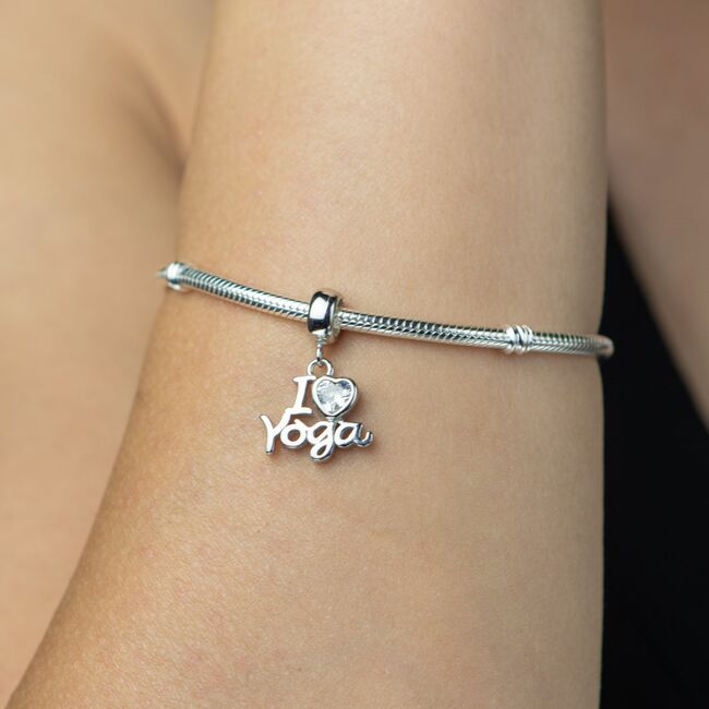 Talisman argint I love yoga
