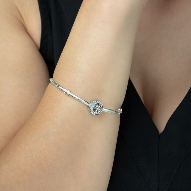 Talisman argint pisicuta si semiluna