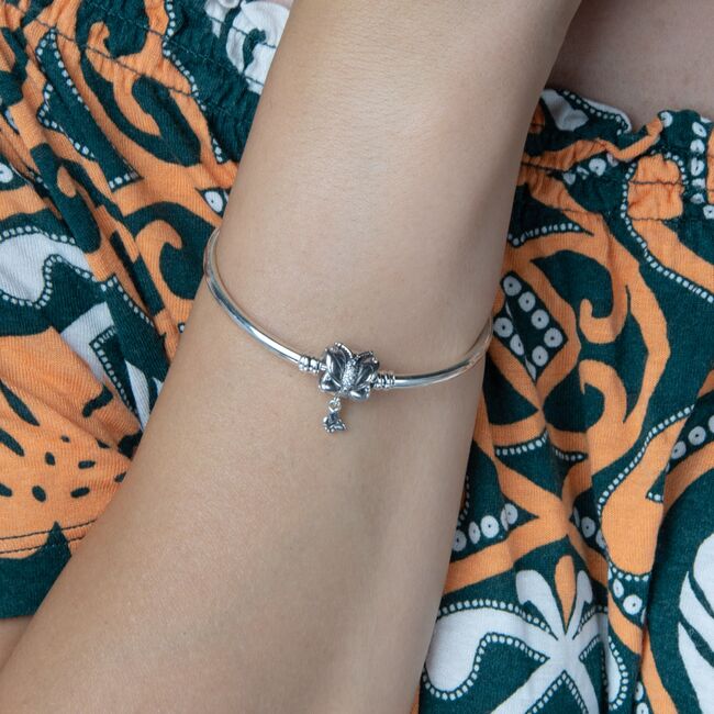 Bratara argint pentru talismane fixa, lungime 19 cm