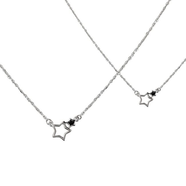 Lant argint cu pandantiv stelute