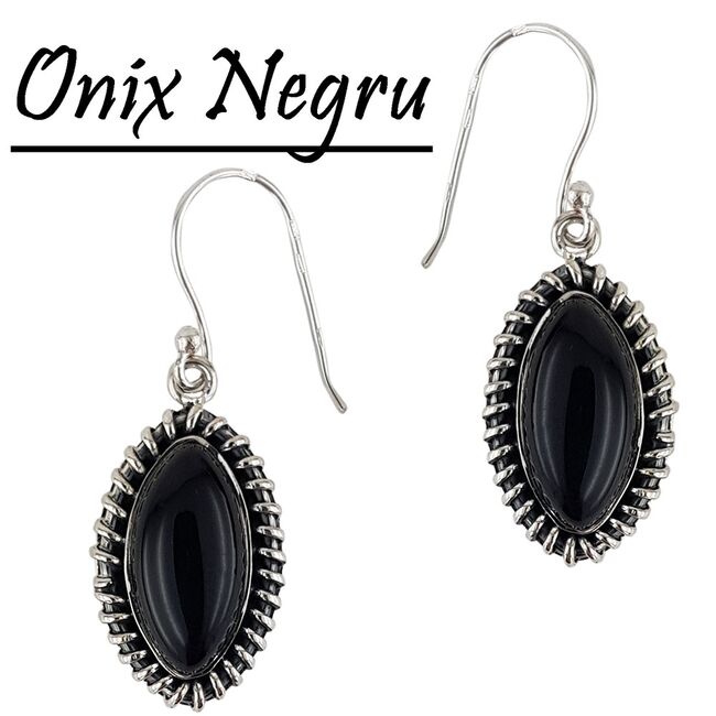 Set argint cu onix negru Defne