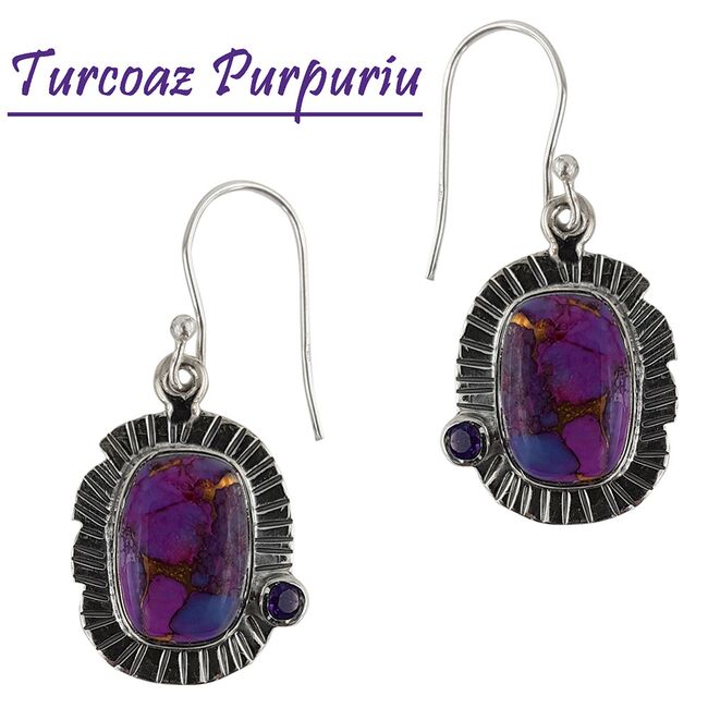 Set argint cu turcoaz purpuriu Natalie