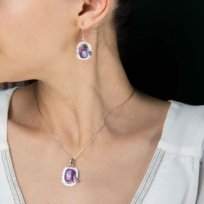 Set argint cu turcoaz purpuriu Natalie