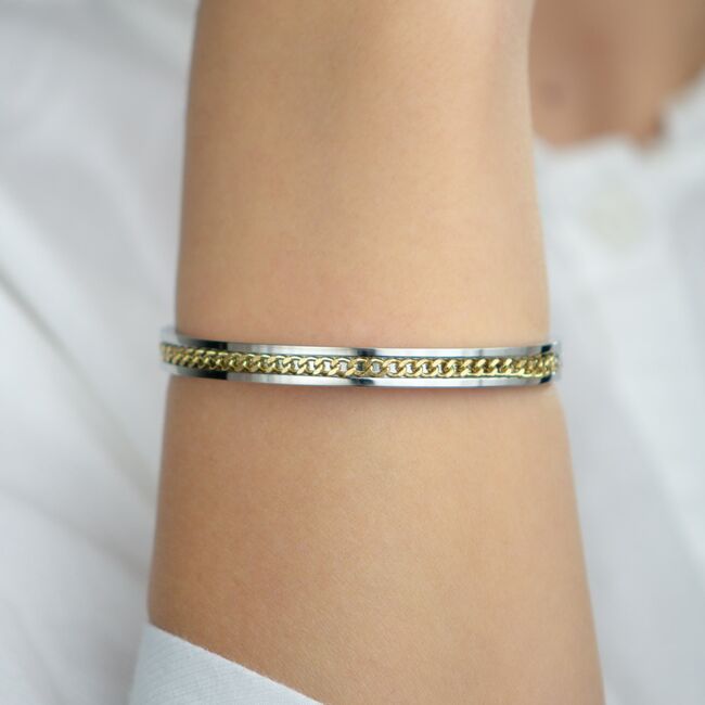 Bratara argintie, Santa Barbara Polo, pentru dama, din otel inoxidabil, SBJ.2.1031-2