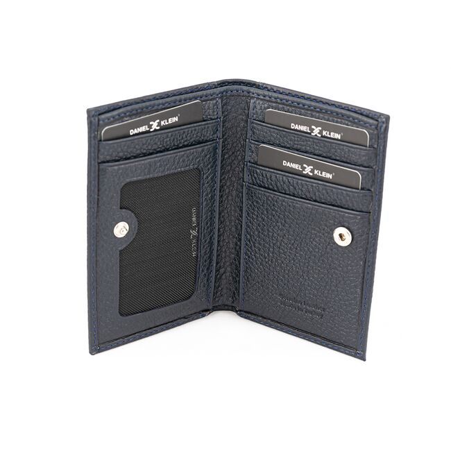 Port card bleumarin Daniel Klein, pentru barbati, din piele naturala, DKW3009-02