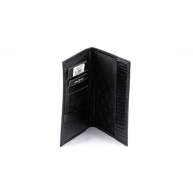 Port card negru Daniel Klein, pentru barbati, din piele naturala, DKW3048-01