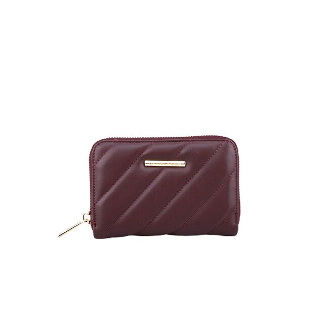 Portofel visiniu, de dama, din piele ecologica, DKW6009-05