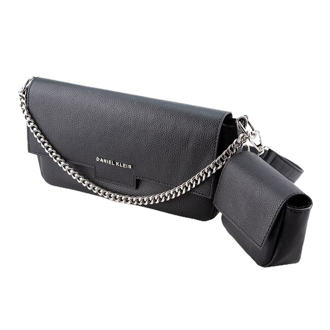 Poseta neagra Daniel Klein Casual din piele ecologica