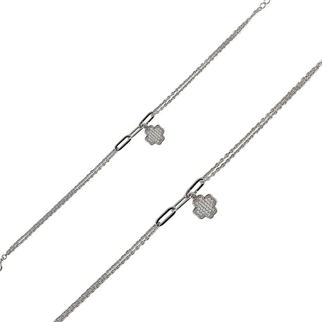 Bratara argint  dubla trifoi Harlow