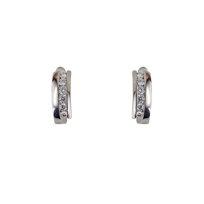 Cercei argint simpli cu zirconiu Lorelei