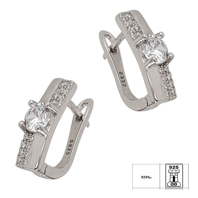 Cercei argint eleganti Moira cu zirconiu