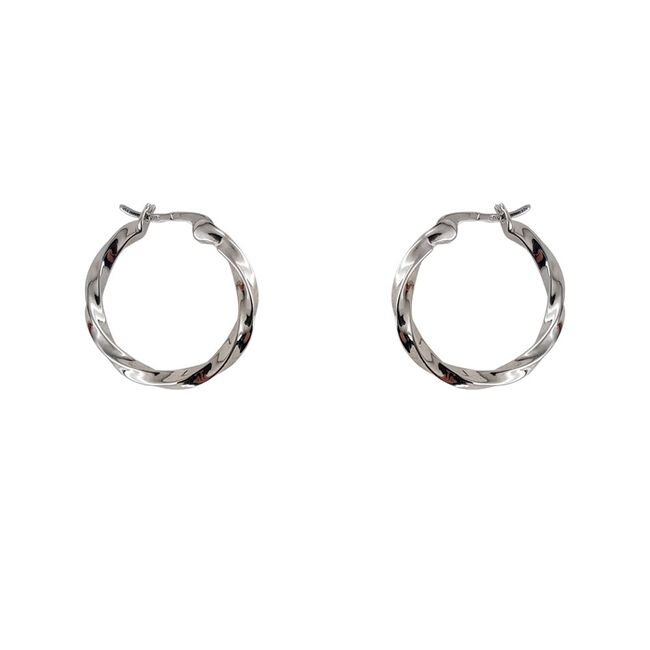 Cercei argint rotunzi model rasucit Charmaine