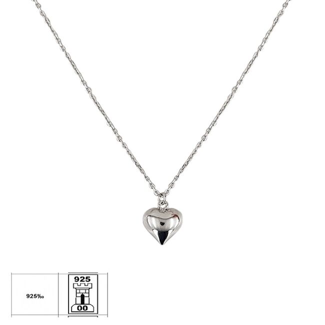 Lant argint cu inimioara Brielle