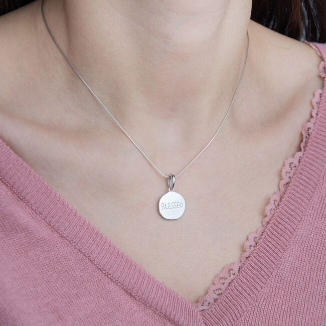 Pandantiv argint banut Blessed