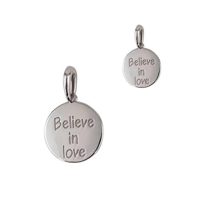 Pandantiv argint banut Believe in love