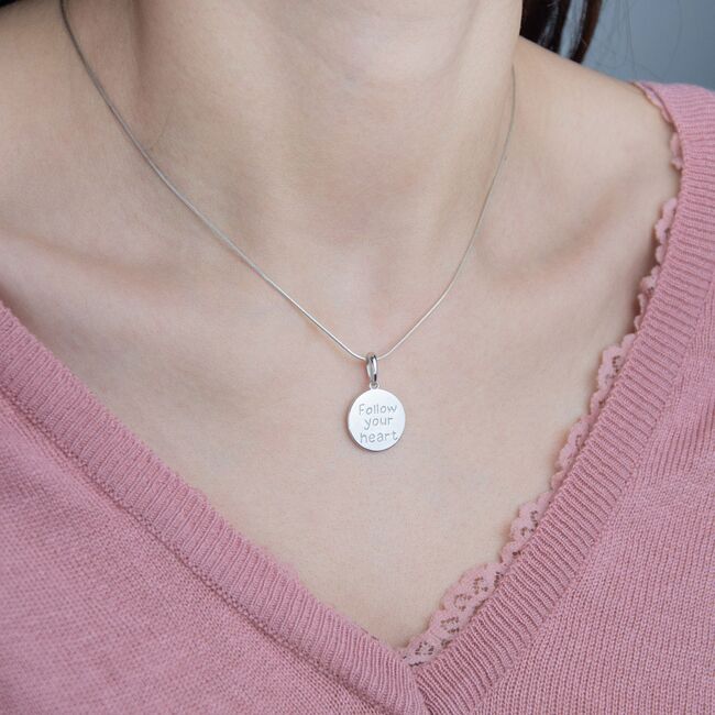 Pandantiv argint banut Follow your heart