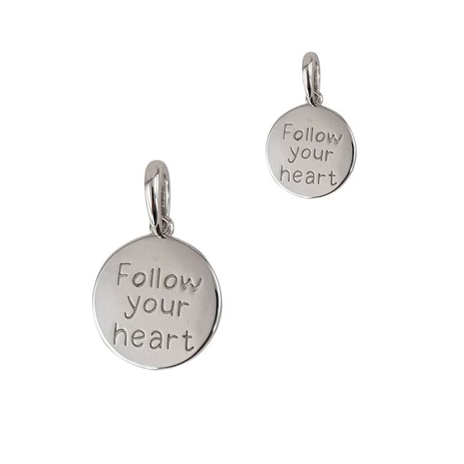 Pandantiv argint banut Follow your heart