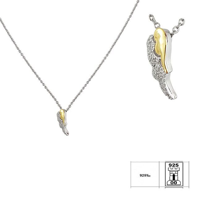 Lant argint bicolor aripi Skylar