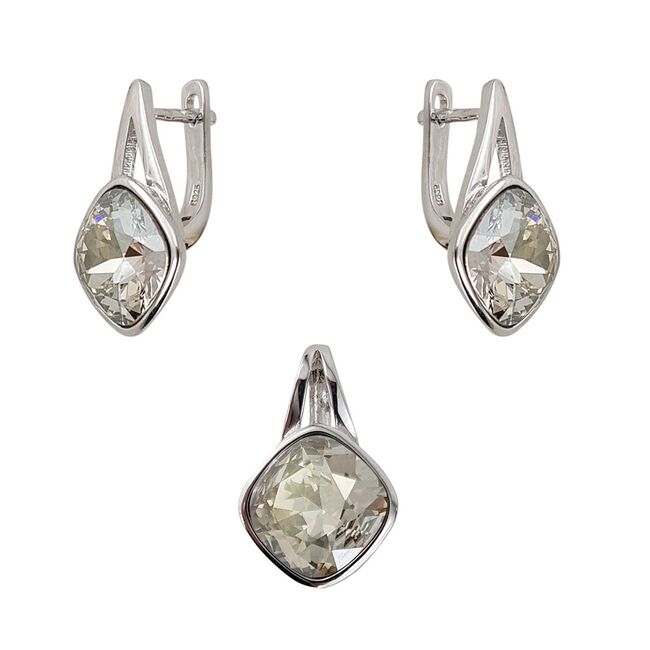 Set argint crystal champagne Zya