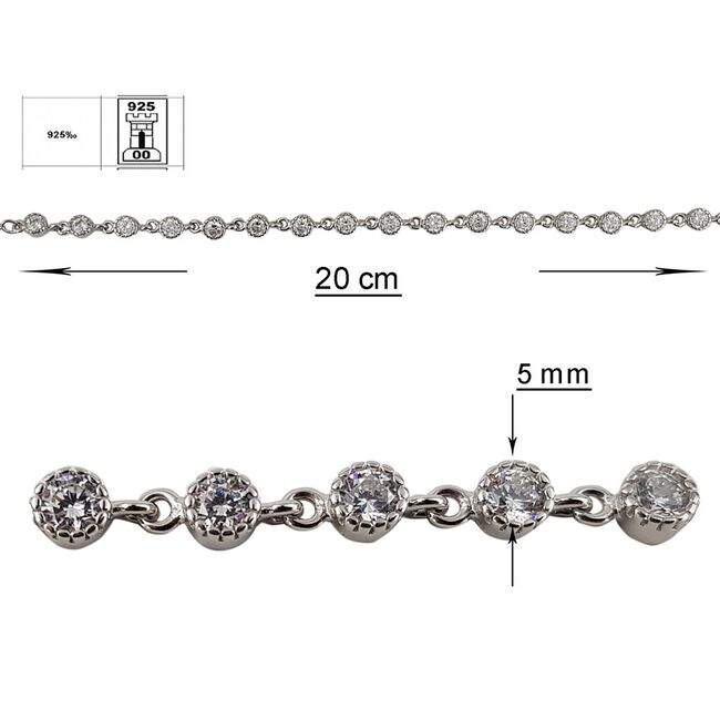 Bratara argint eleganta Amari