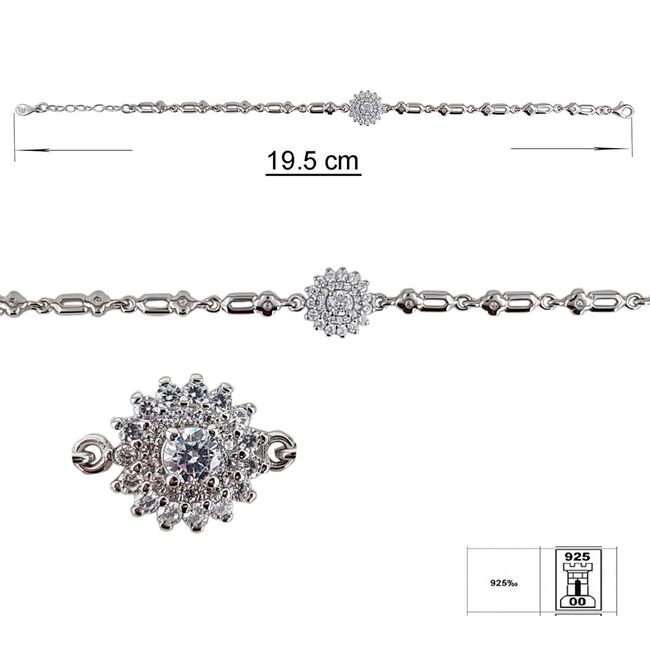 Bratara argint eleganta Gracelynn