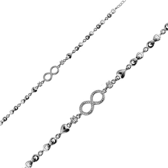 Bratara argint infinit cu zirconii Grace