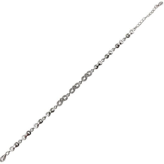 Bratara argint infinit cu zirconii Infinity