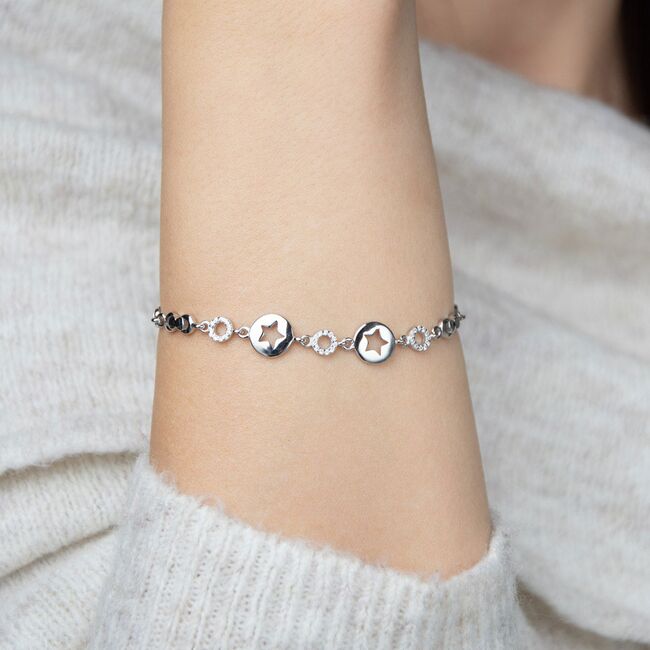 Bratara argint stele si cercuri Kamila