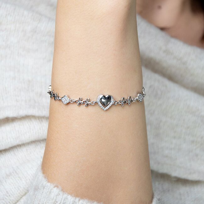 Bratara argint inimioara Kaylee