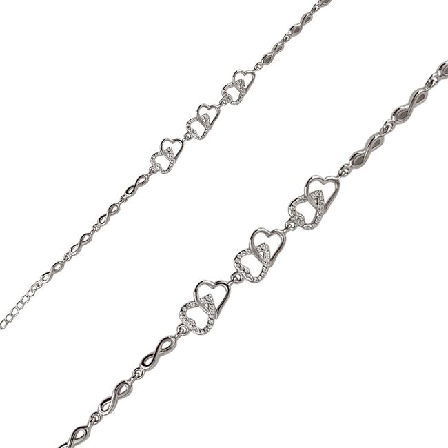 Bratara argint inimioare Kiara