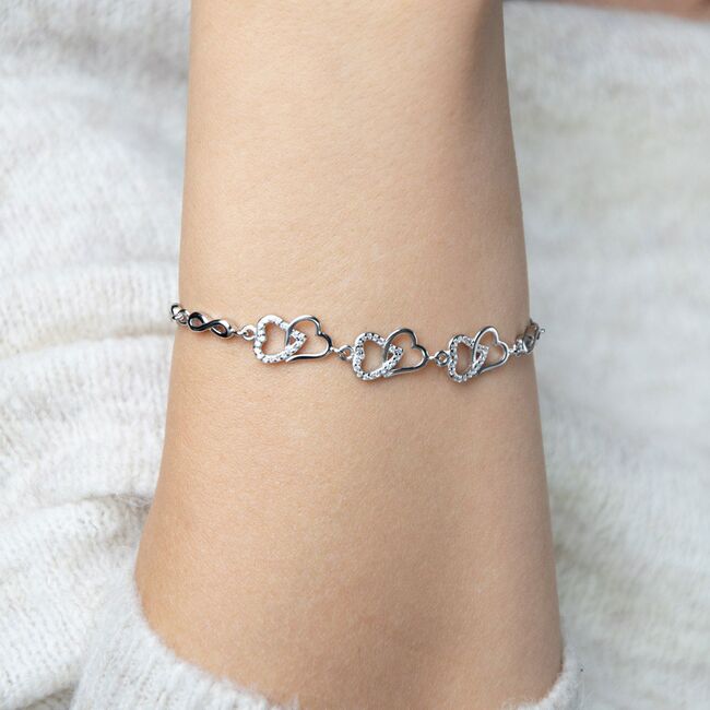 Bratara argint inimioare Kiara