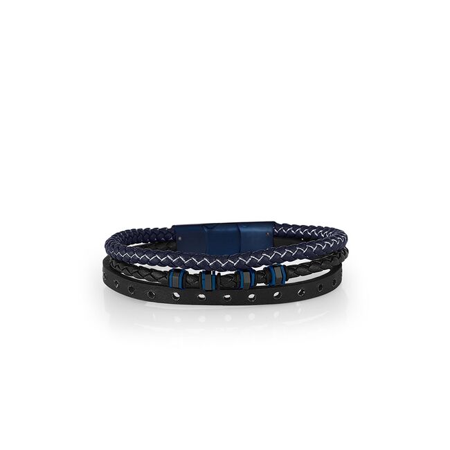 Bratara bicolora, Santa Barbara Polo, pentru barbati, din piele, SBJ.6.1084-3