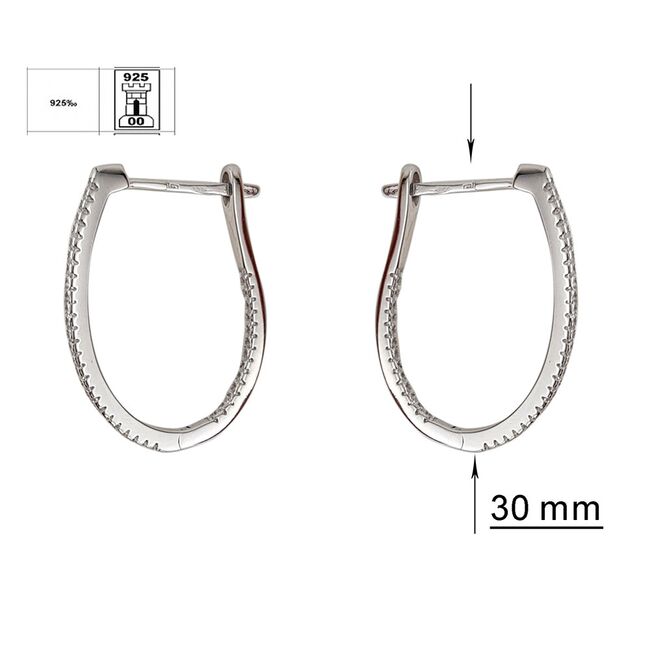 Cercei argint rotunzi Callie