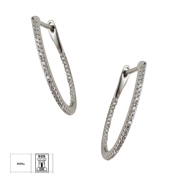 Cercei argint rotunzi Callie