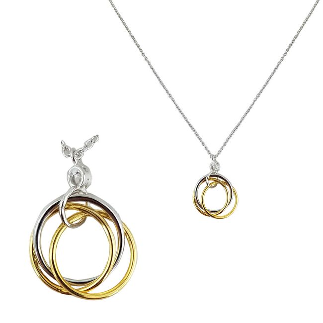 Lant argint cu cercuri bicolore Kynlee