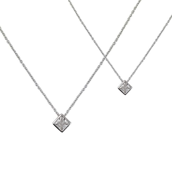 Lant argint cu pandantiv romb Square