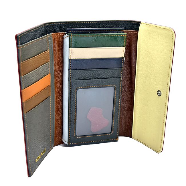 Portofel Din Piele Naturala Rosie Angel, Pentru Dama